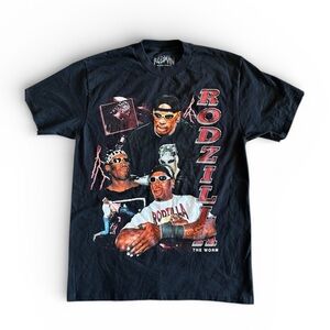 Dennis Rodman Rodzilla Black‎ Graphic T-Shirt Size Medium